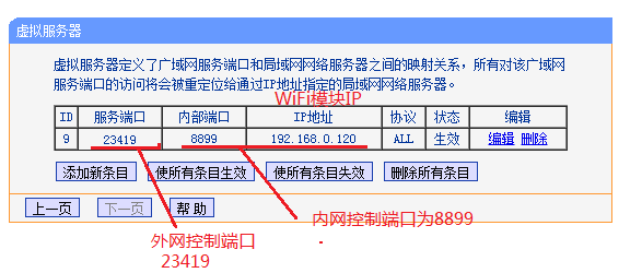 低功耗WIFI模塊虛擬服務(wù)器