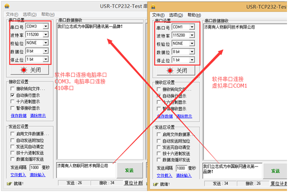 USR-N510基本測試通信和使用方案