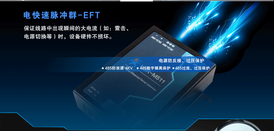 modbus網(wǎng)關的硬件保護：EFT