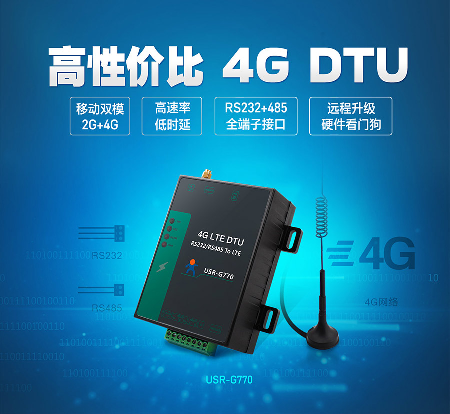 4GģKDTUKO(sh)_RS232+485ȫӽӿ4G DTU_2G+4GƄpģʽ