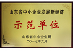 2017山東省中小企業(yè)新經濟示范單位