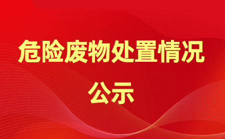 2023年危險廢物產(chǎn)生、處置情況公示