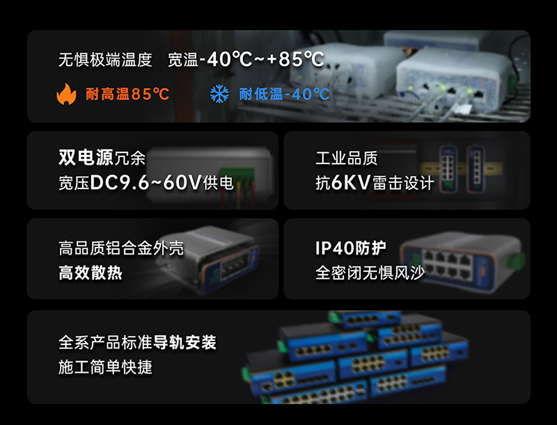 工業(yè)交換機與普通交換機的性能標(biāo)準(zhǔn)不同